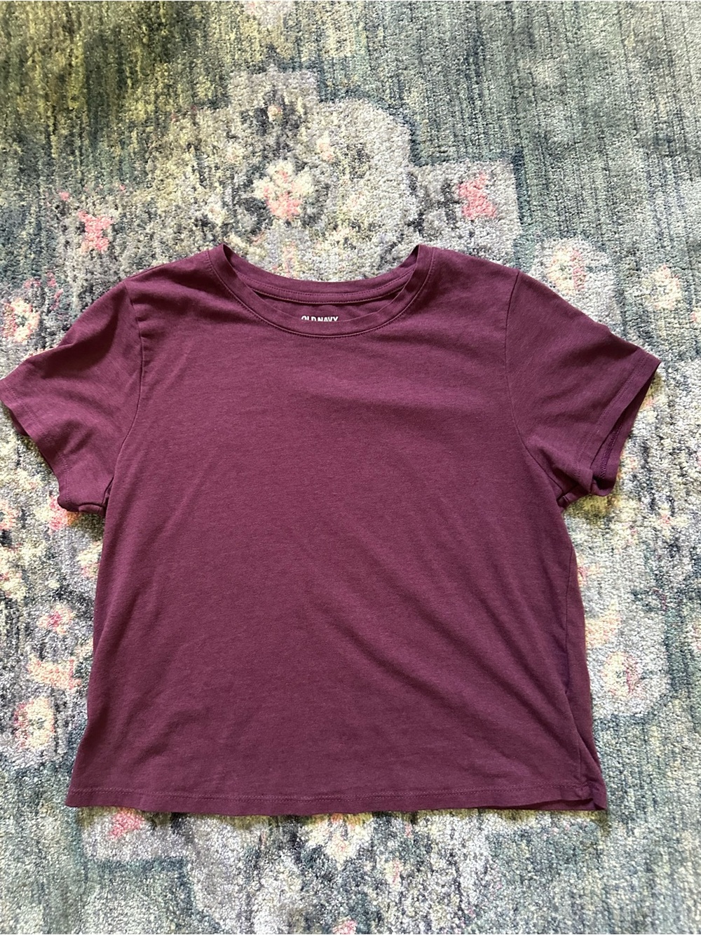 Old Navy Bestee Women's Large Crop Tee - Plum So Soft and Comfy Cute for Layers